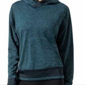 Mondetta Performance Luxury Teal and Navy Hoodie, Pullover, XL, Soft